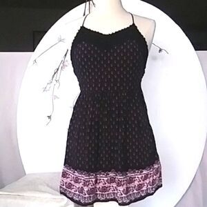 Forever 21 Sundress Boho Criss Cross Straps Size Small